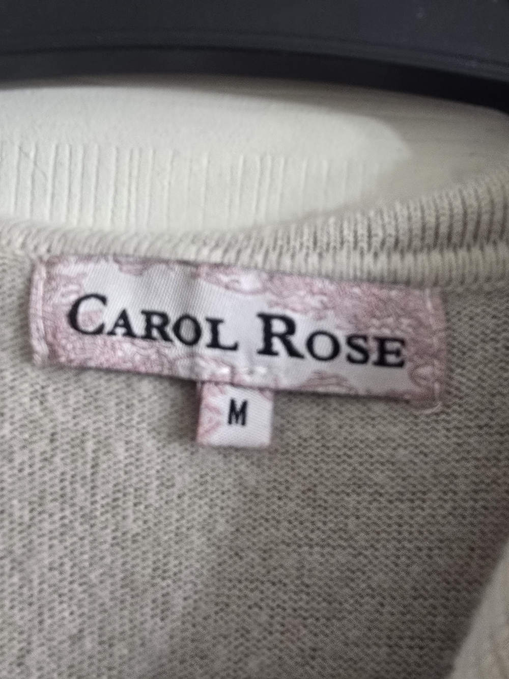 Carol Rose Light Cream Ruffle-Front Cardigan - Picture 4 of 7